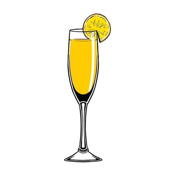 Isolierter gelber Cocktail-Illustrationsvektor — Stockvektor