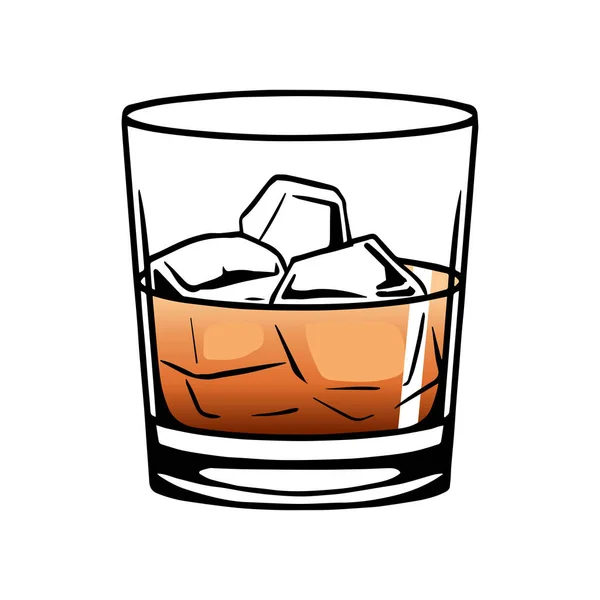 Isolerad brun cocktail illustration vektor — Stock vektor