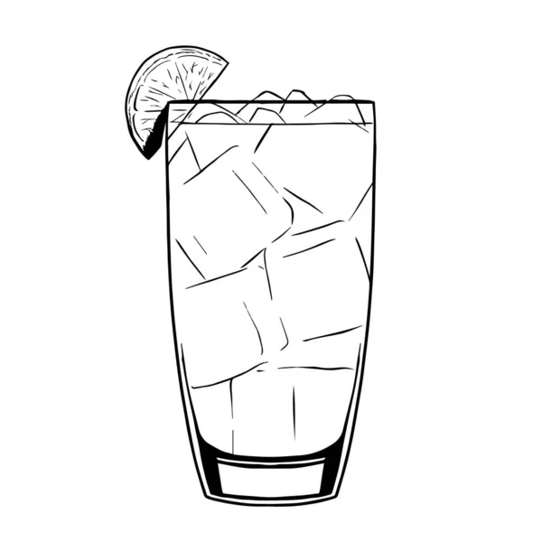 Vector de ilustración de cóctel de limón aislado — Vector de stock