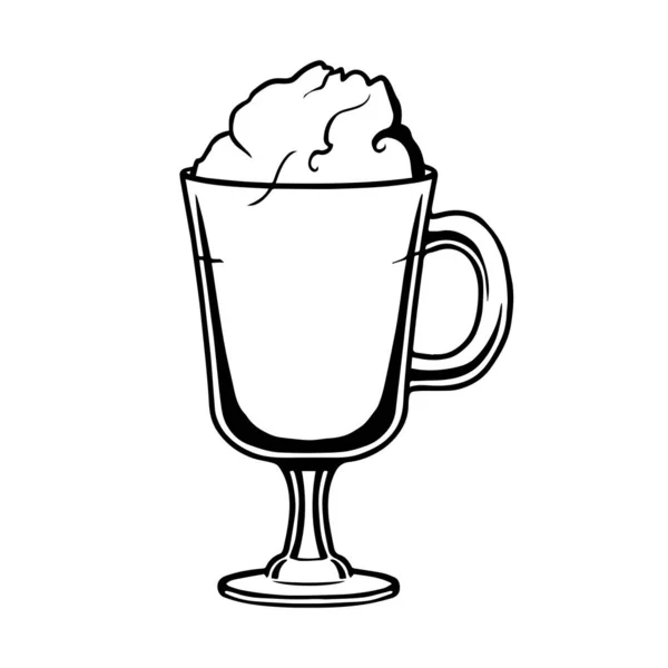 Izolovaný kávový koktejl kreslit ilustrační vektor — Stockový vektor