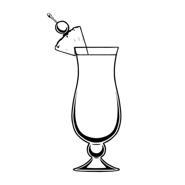Cocktail herbal isolado desenhar vetor de ilustração —  Vetores de Stock