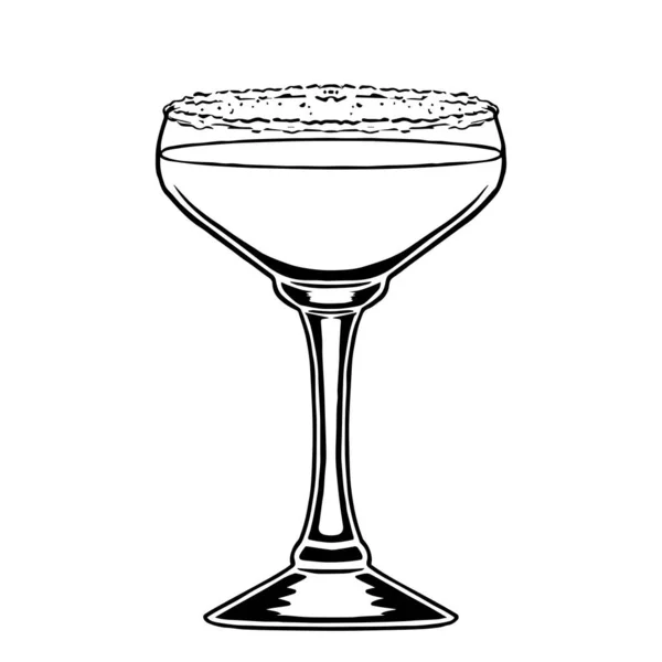 Isolierte kleine Cocktail-Zeichnung Illustrationsvektor — Stockvektor