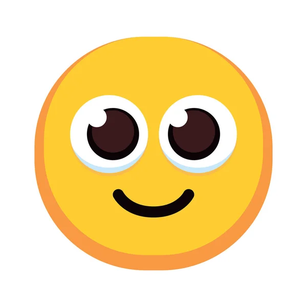 Ícone emoji colorido feliz isolado — Vetor de Stock