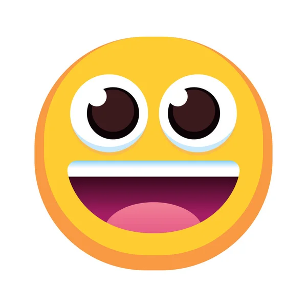 Icono de emoji de colores felices aislados — Vector de stock