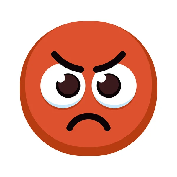 Isolated angry colored emoji icon — Archivo Imágenes Vectoriales