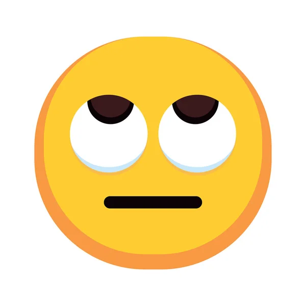 Geïsoleerde ernstige gekleurde emoji icoon — Stockvector