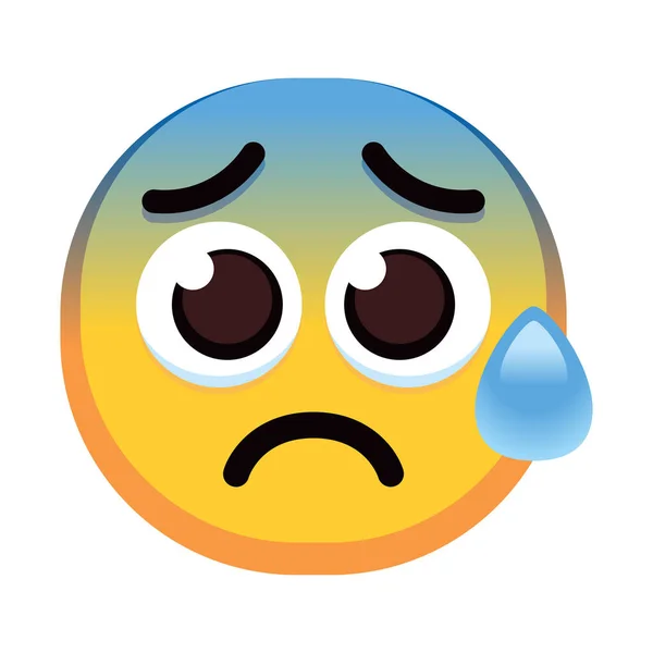 Isolated sad colored emoji icon — стоковый вектор