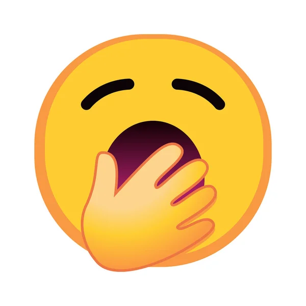 Isolerad utmattad färgad emoji ikon — Stock vektor