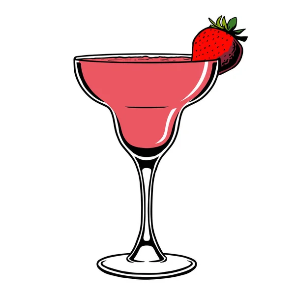 Vecteur isolé d'illustration de cocktail rouge — Image vectorielle
