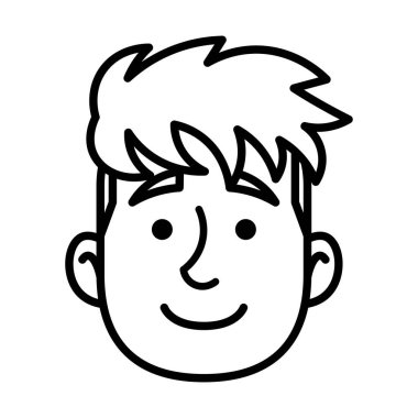 İzole edilmiş tek renkli erkek avatarı