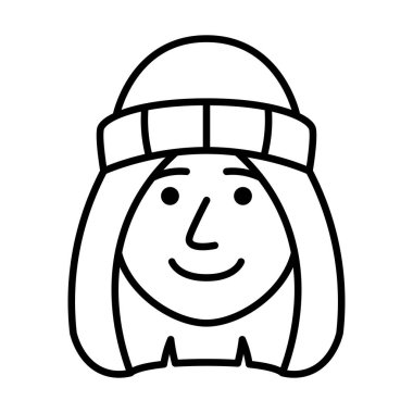 İzole edilmiş tek renkli kadın avatarı