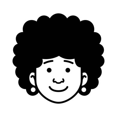 İzole edilmiş tek renkli kadın avatarı