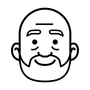 İzole edilmiş tek renkli erkek avatarı