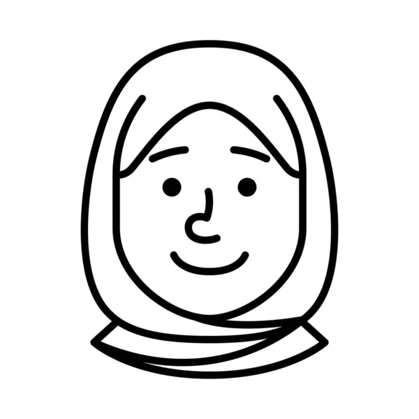 Enskild monokrom avatar av en kvinna — Stock vektor
