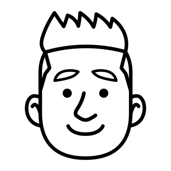 Enskild monokrom avatar av en man — Stock vektor
