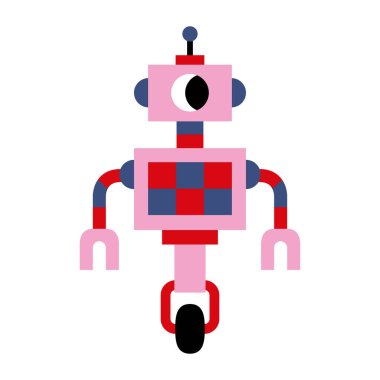 Isolated cute robot toy icon cartoon Vector illustration