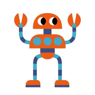Isolated cute robot toy icon cartoon Vector illustration