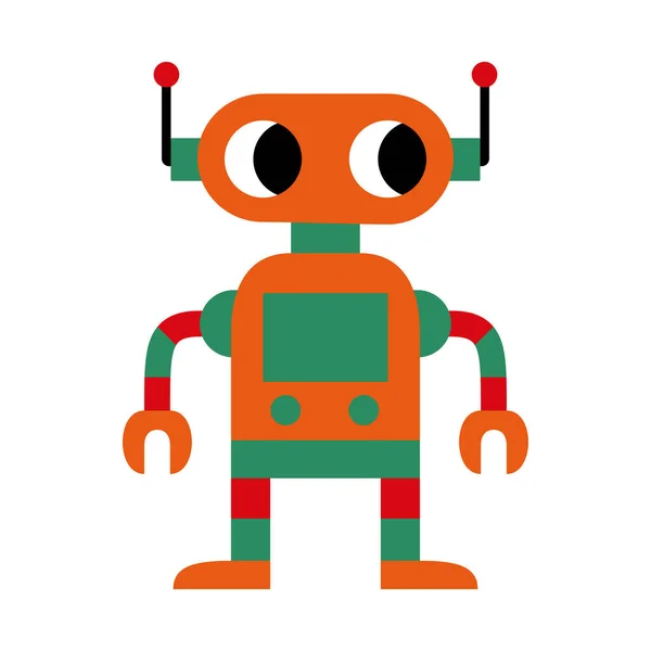 Isolated Cute Robot Toy Icon Cartoon Vector Illustration — ストックベクタ