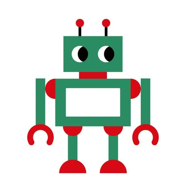 Isolated Cute Robot Toy Icon Cartoon Vector Illustration —  Vetores de Stock