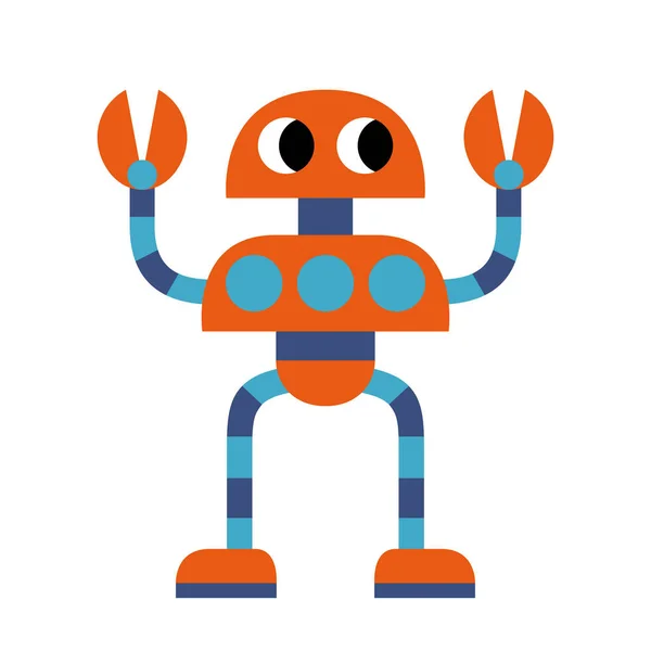 Isolated Cute Robot Toy Icon Cartoon Vector Illustration — ストックベクタ