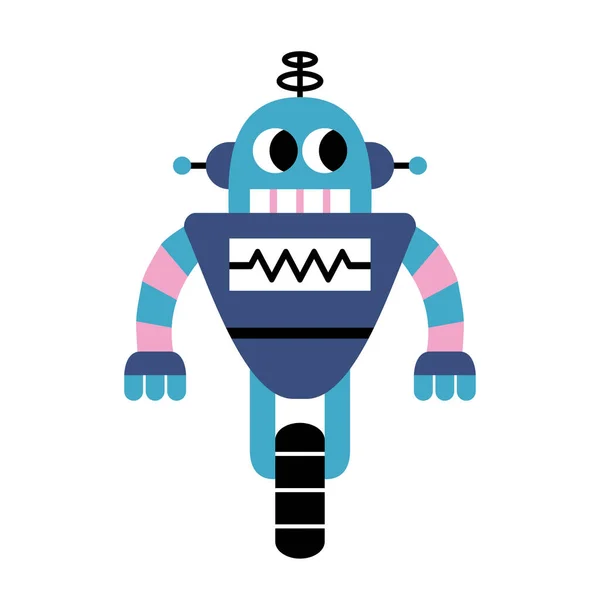 Isolated Cute Robot Toy Icon Cartoon Vector Illustration — Vetor de Stock
