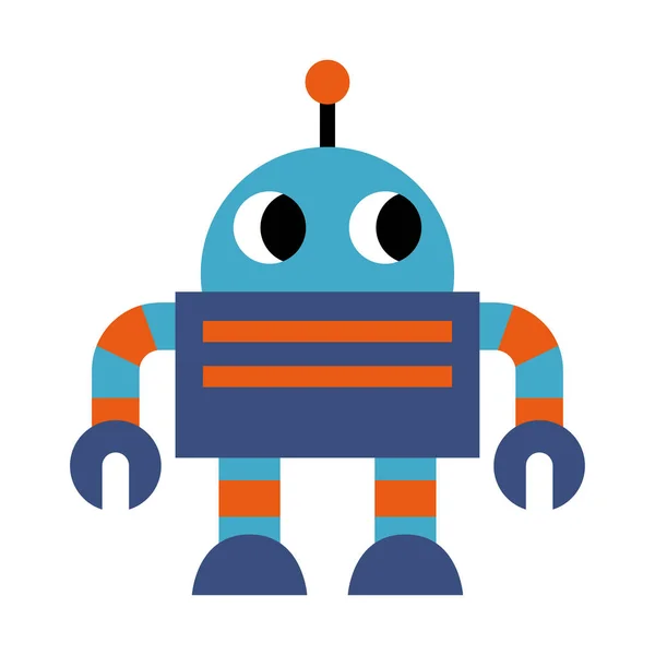 Ізольований Милий Робот Іграшка Значок Мультфільм Векторні Ілюстрації — стоковий вектор