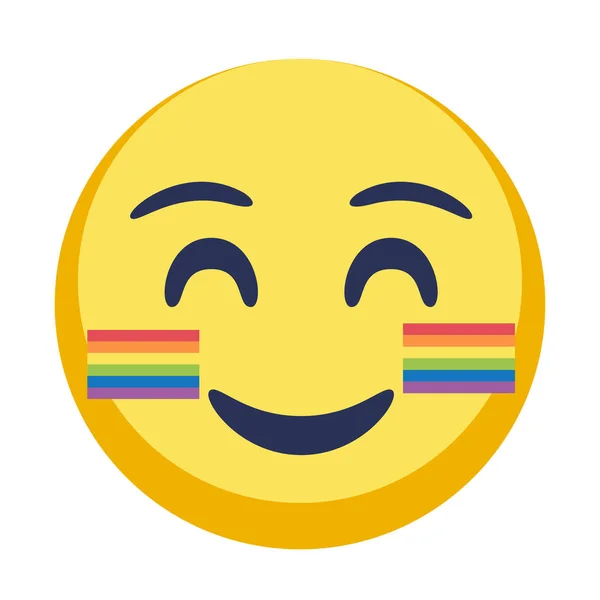 Isolated Emoji Lgbtiq Pride Colors Vector Illustration — Stock Vector