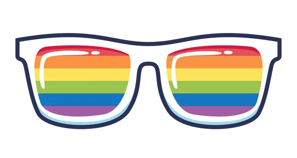 Isolated Glasses Lgbtiq Pride Colors Vector Illustration Stok Vektör
