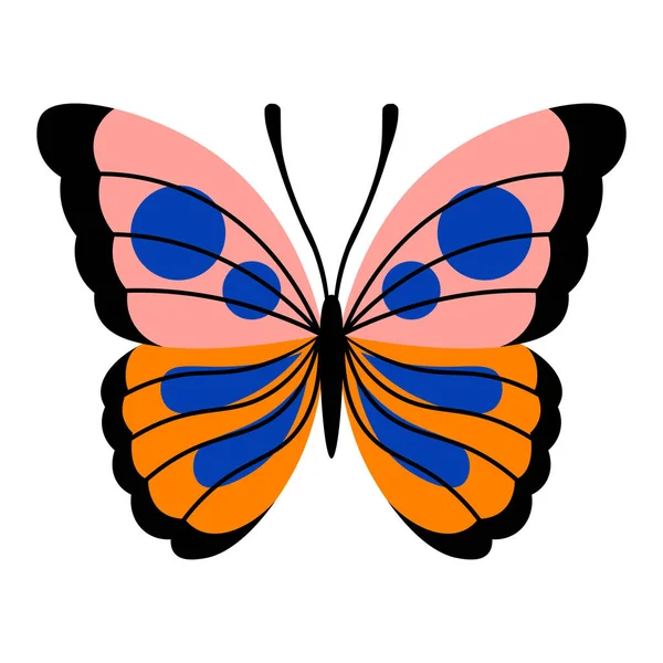 Isolated butterfly Summer insect Animal Vector illustration