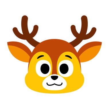 Isolated happy reindeer Avatar cartoon Vector illustration