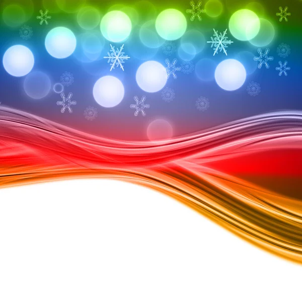 Fantastic Christmas wave design with snowflakes and space for yo — Stock Photo, Image