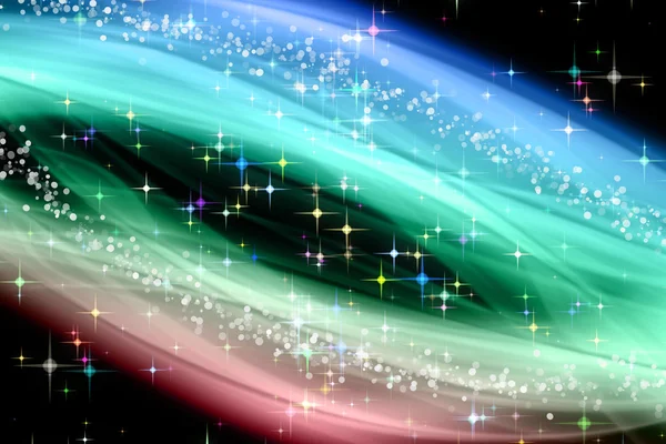 Фантастичний різдвяний дизайн хвилі з сяючими зірками — стокове фото