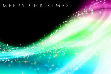 Parlayan yıldızlı muhteşem noel dalgası tasarımı