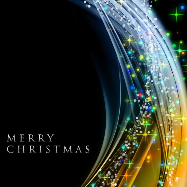 Fantastic Christmas wave design with glowing stars — Stock Photo, Image