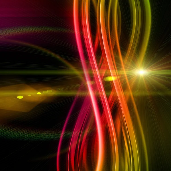 Futuristic technology wave background design with lights — Stock Photo, Image