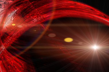 Işıklı fütüristik teknoloji dalga arkaplan tasarımı