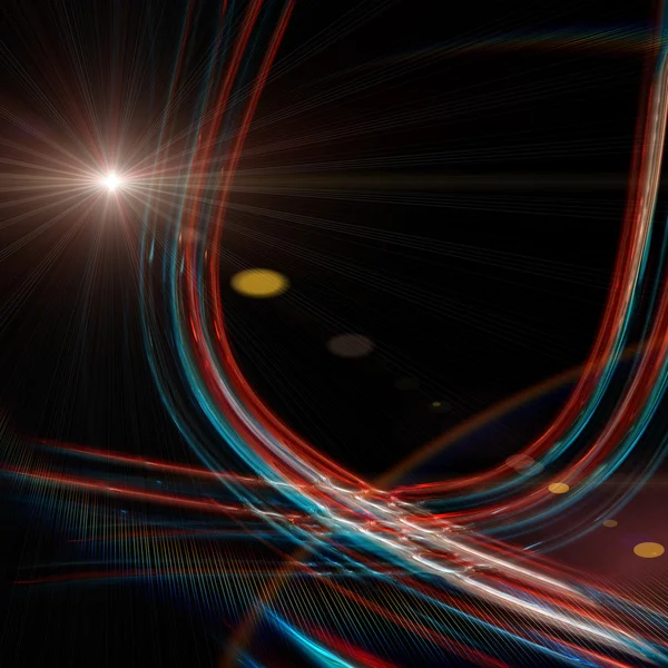 Diseño de fondo de onda de tecnología futurista con luces —  Fotos de Stock