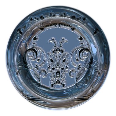 harika soyut resimli cam nesne