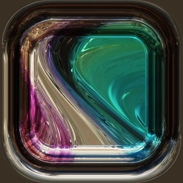Objeto de cristal ilustrado abstracto maravilloso — Foto de Stock