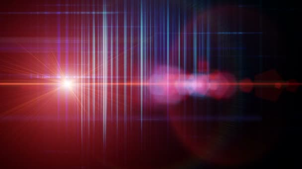 Fantastique animation vidéo avec un objet à rayures mobiles et des lumières, boucle HD 1080p 