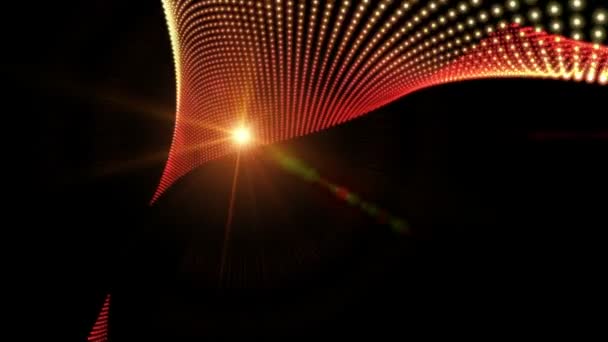 Futuristické video animace s pohybující se objekt vlny a světla, smyčka hd 1080p — Stock video