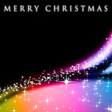 Parlayan yıldızlı muhteşem noel dalgası tasarımı