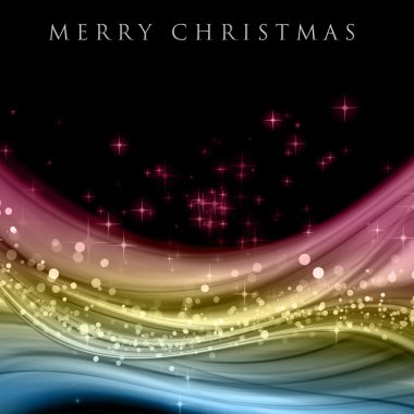 Parlayan yıldızlı muhteşem noel dalgası tasarımı