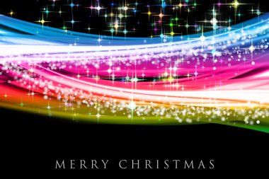 Parlayan yıldızlı muhteşem noel dalgası tasarımı