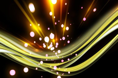 Işıklı fütüristik teknoloji dalga arkaplan tasarımı