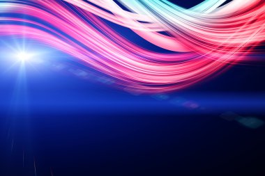 Işıklı fütüristik teknoloji dalga arkaplan tasarımı