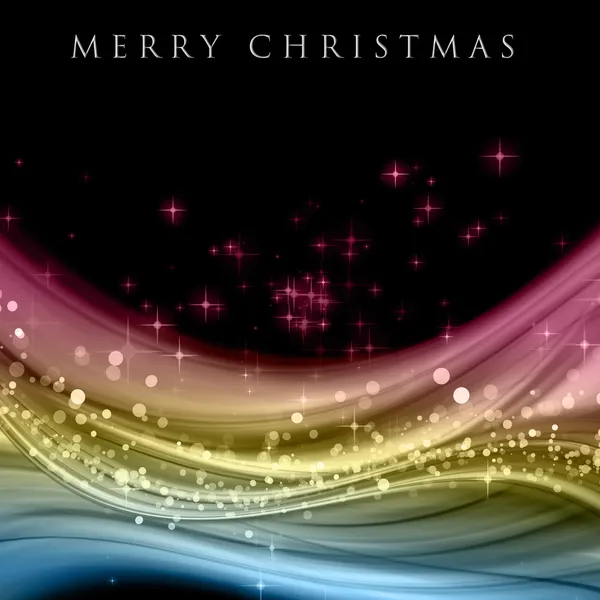 Fantastic Christmas wave design with glowing stars — Stock Photo, Image