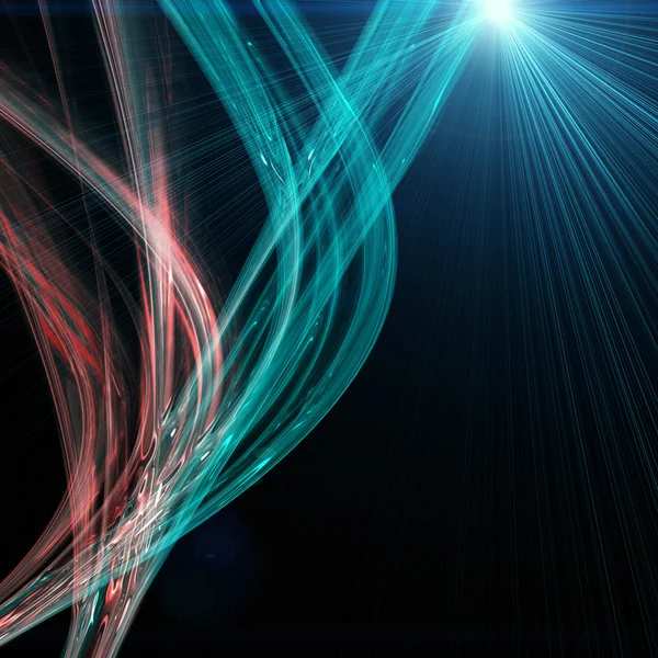 Futuristische Technologie Wellenhintergrund-Design mit Lichtern — Stockfoto