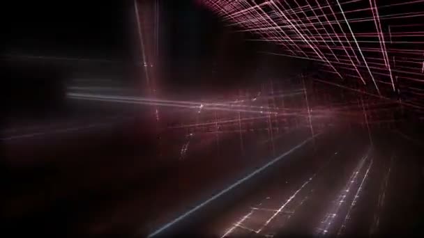 Fantastische video animatie met bewegende stripe object en lichten, lus hd 1080p — Stockvideo