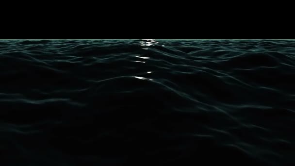 Magiska ocean waves video animation på morgonen, slinga hd 1080p — Stockvideo